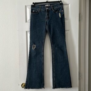 Alice & Olivia Bootcut Raw Hem Jeans Size 2